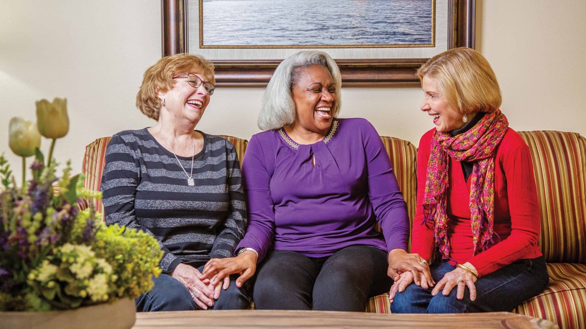 Residents enjoying time together at Linwood Estates